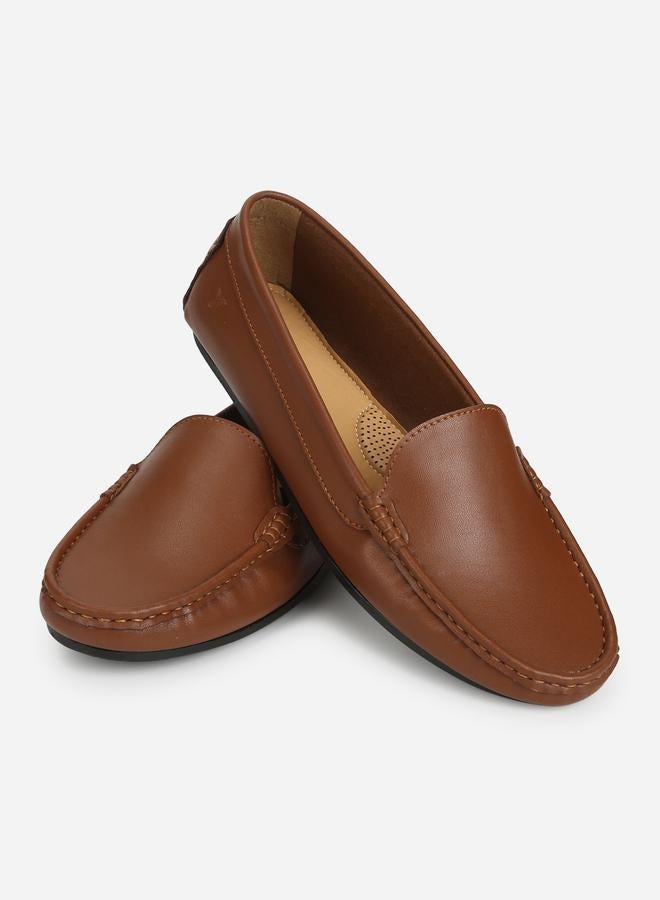 YOHO Brown Solid Casual Loafers - Image 3